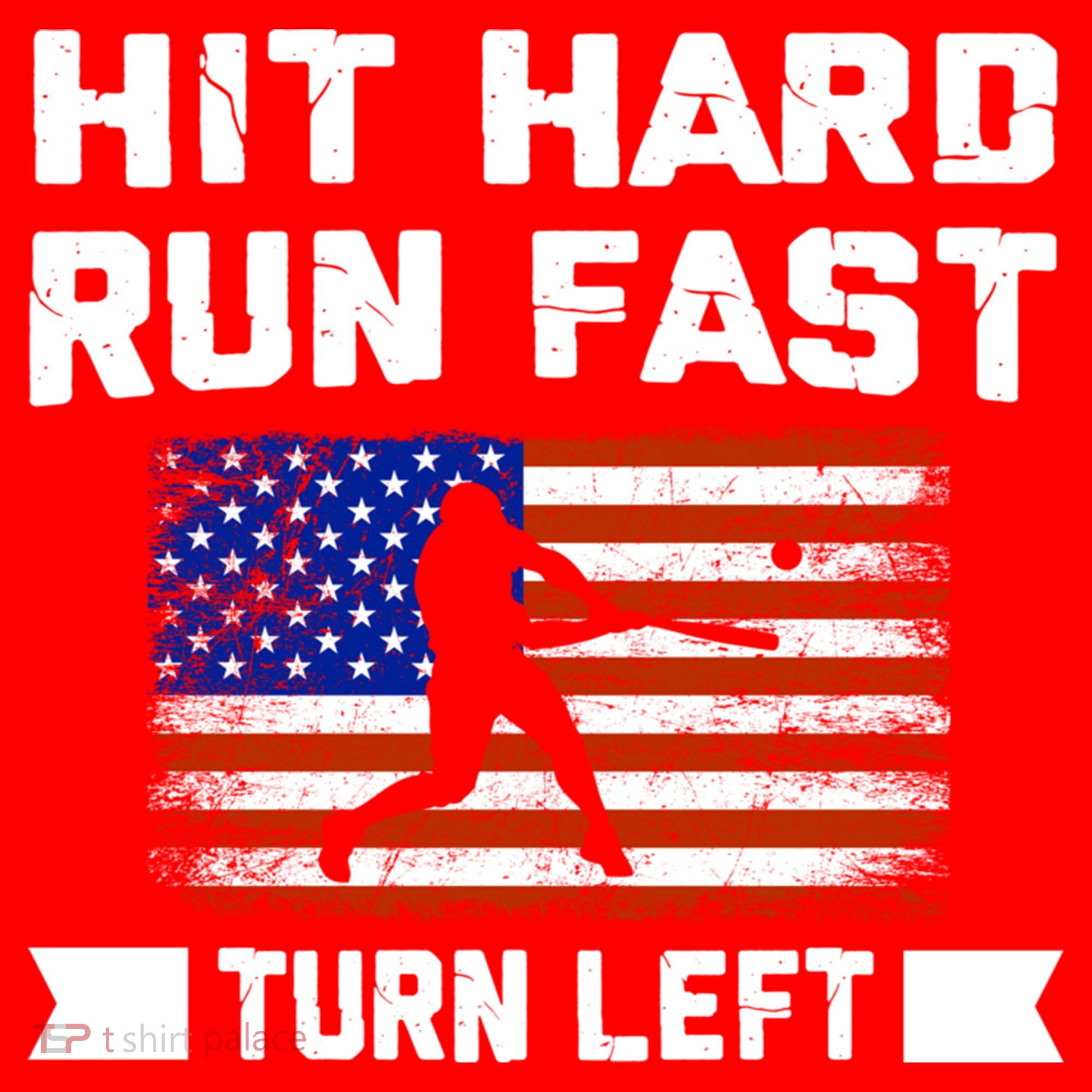 Hit Hard Run Fast Turn Left Baseball Gift Santa Hat