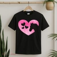 Heart Horseback Riding Cute Horse Lover Pink Horse T-Shirt thumb 2