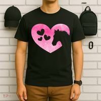Heart Horseback Riding Cute Horse Lover Pink Horse T-Shirt thumb 6