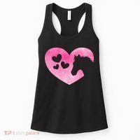 Heart Horseback Riding Cute Horse Lover Pink Horse Women's Tank Top thumb 0