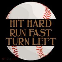 Hit Hard Run Fast Turn Left Funny Baseball Coffee Mug thumb 5