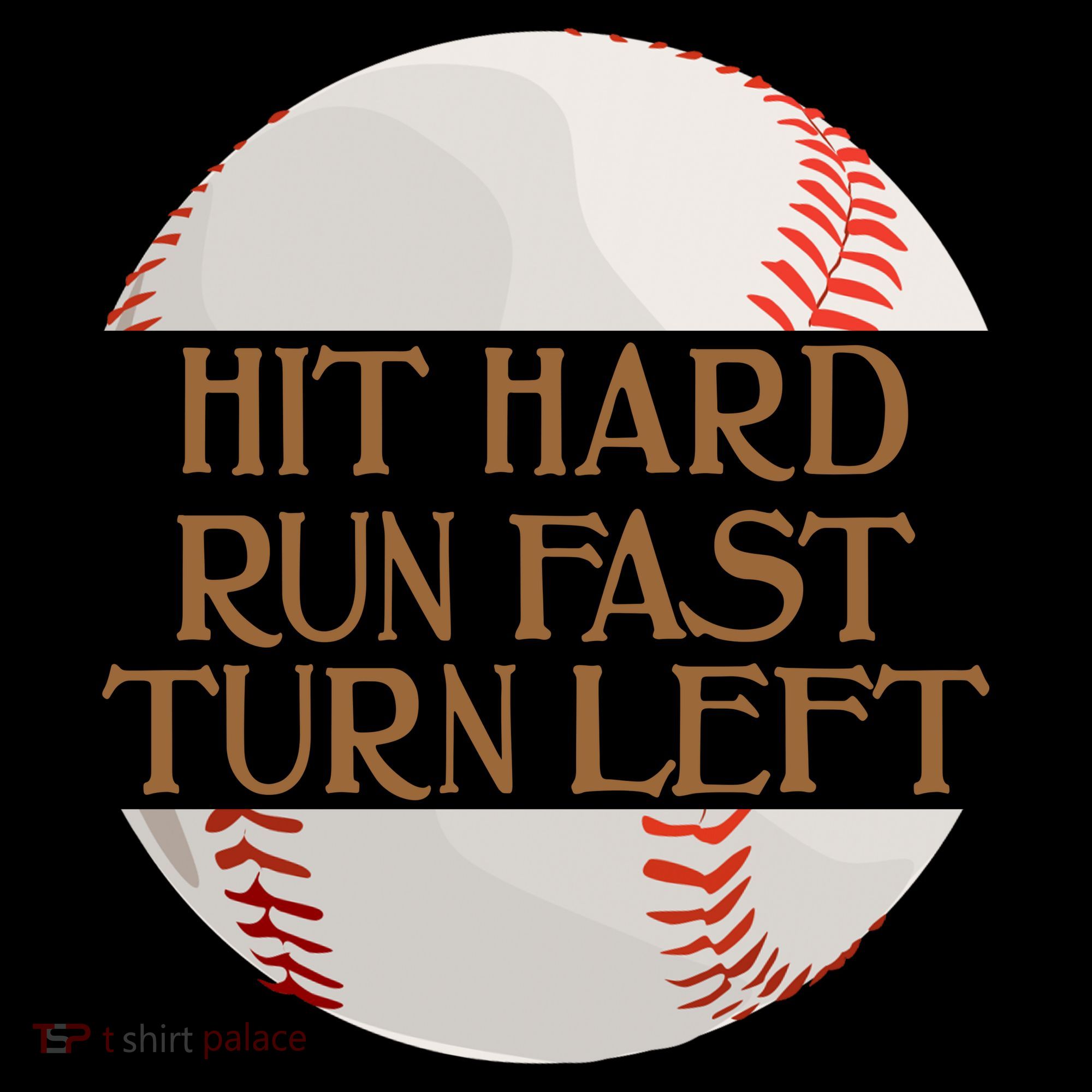 Hit Hard Run Fast Turn Left Funny Baseball Coffee Mug