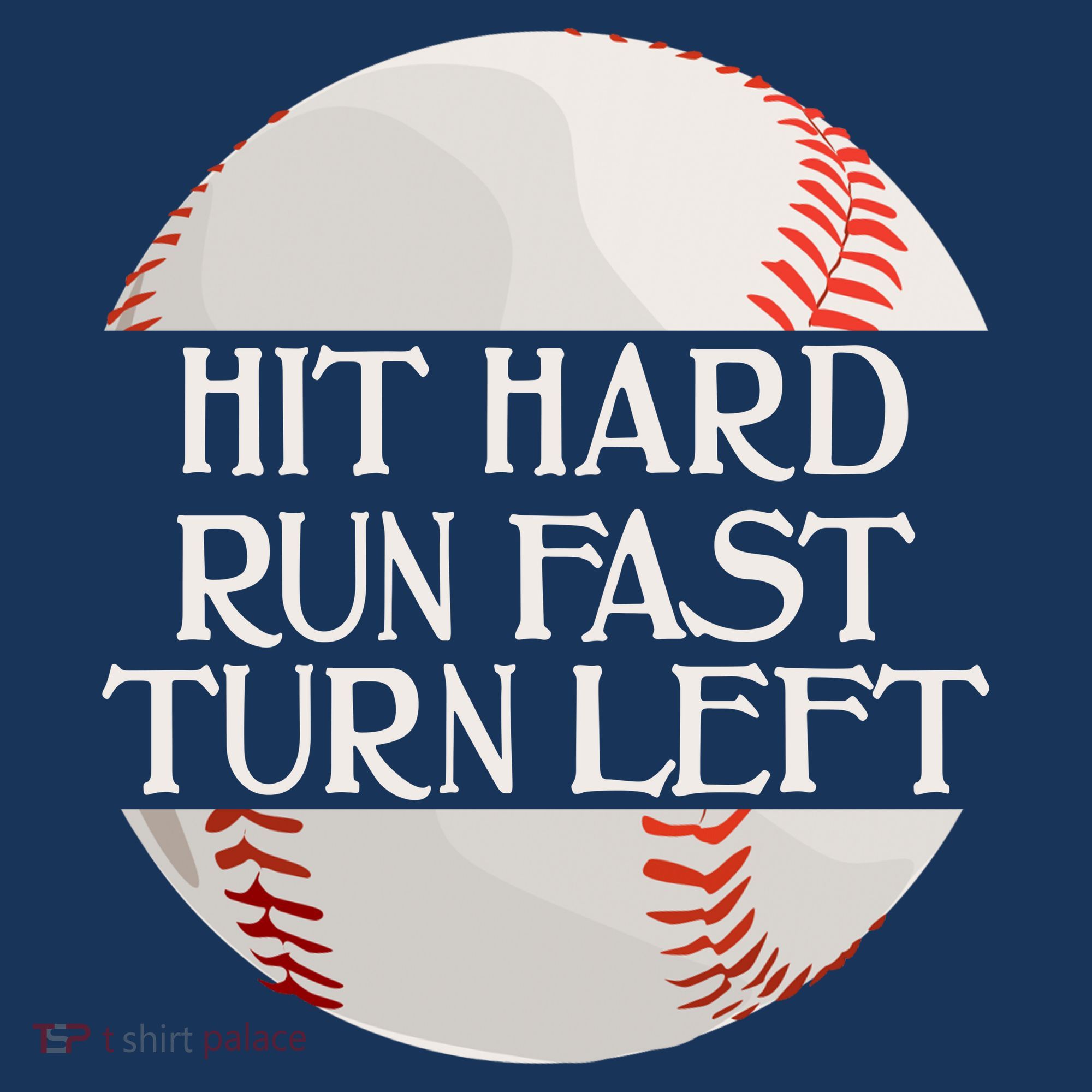Hit Hard Run Fast Turn Left Funny Baseball Visor