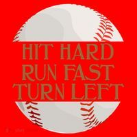 Hit Hard Run Fast Turn Left Funny Baseball Santa Hat thumb 1