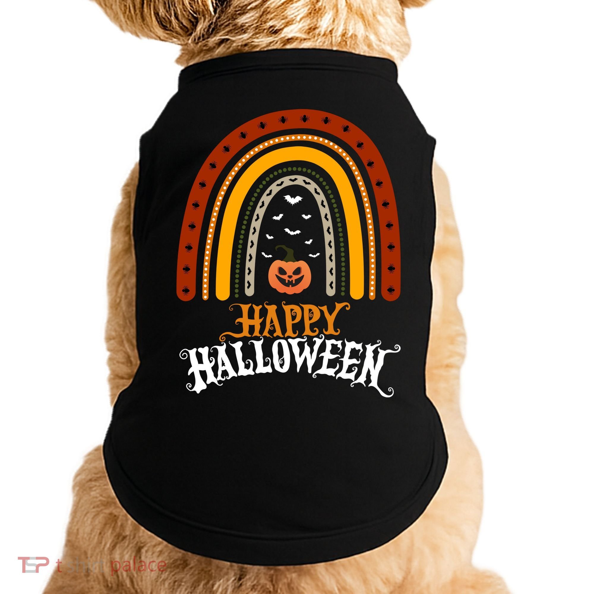 Happy Halloween Rainbow Pumpkin Doggie Tank