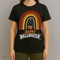 Happy Halloween Rainbow Pumpkin T-Shirt thumb 4
