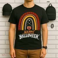 Happy Halloween Rainbow Pumpkin T-Shirt thumb 6