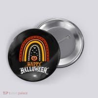 Happy Halloween Rainbow Pumpkin Button thumb 0