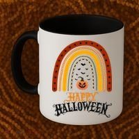 Happy Halloween Rainbow Pumpkin Coffee Mug thumb 2