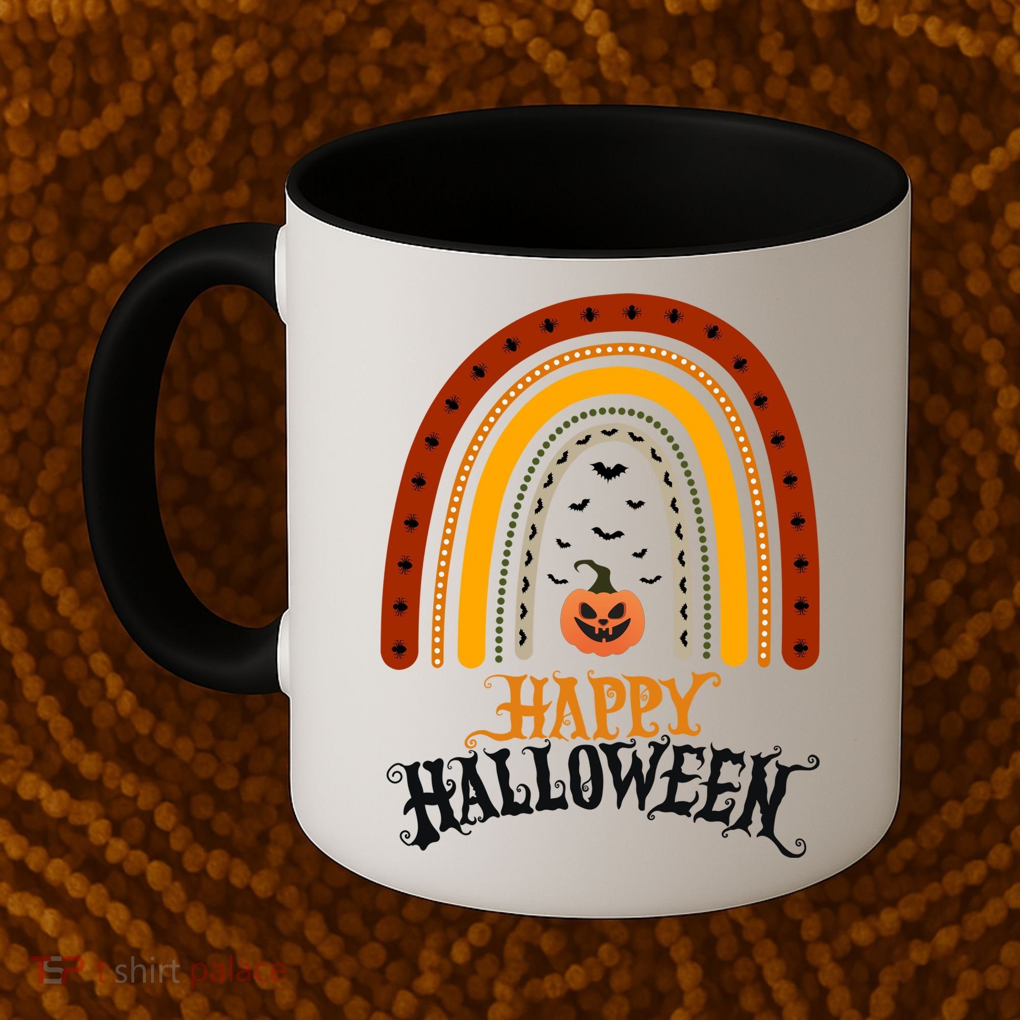 Happy Halloween Rainbow Pumpkin Coffee Mug