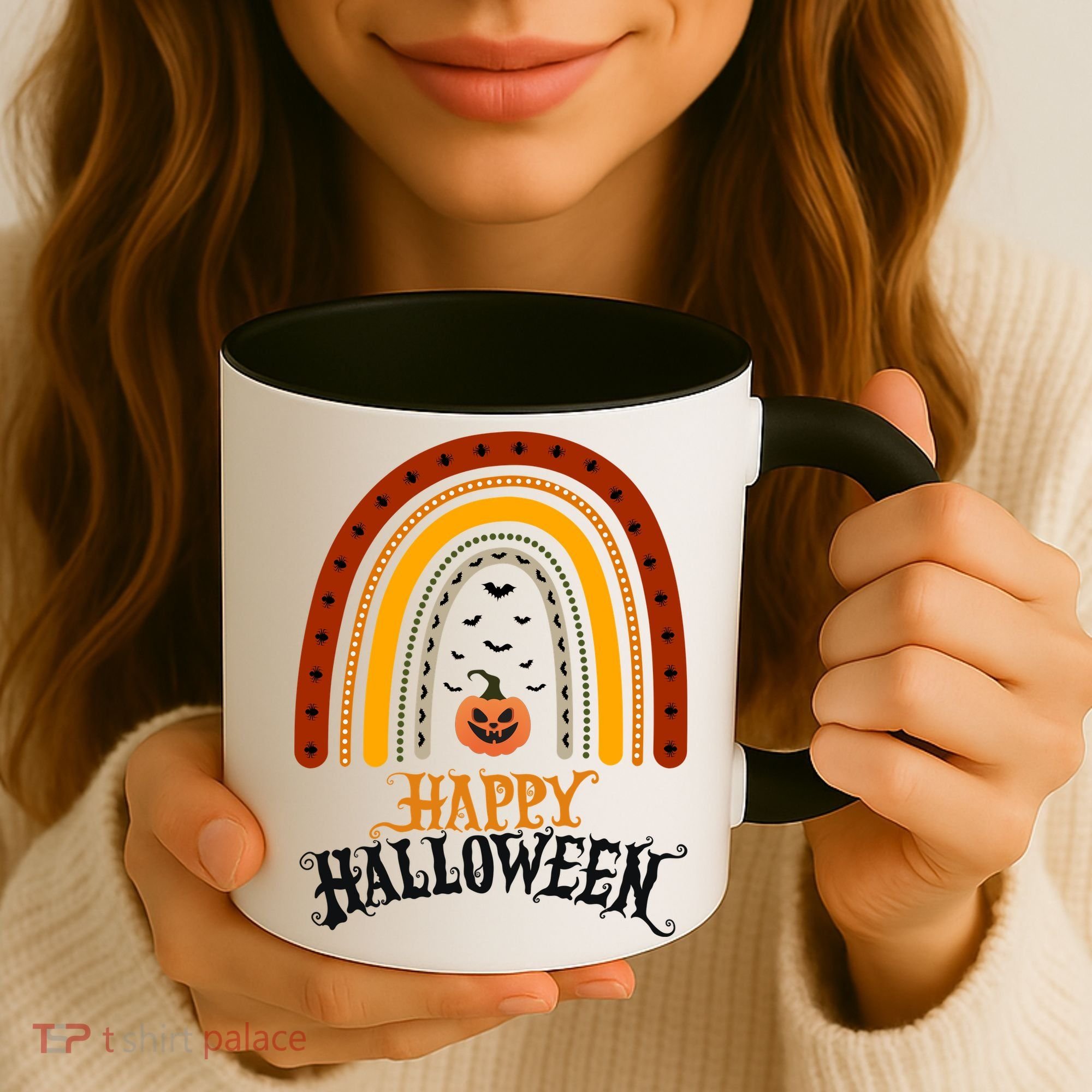 Happy Halloween Rainbow Pumpkin Coffee Mug