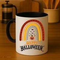 Happy Halloween Rainbow Pumpkin Coffee Mug thumb 4
