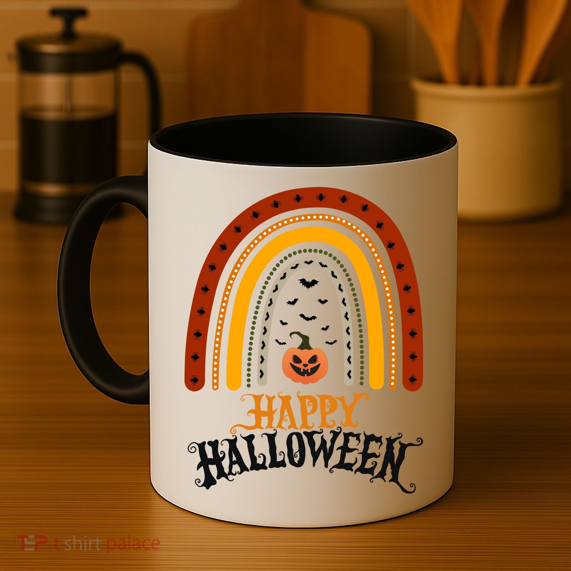 Happy Halloween Rainbow Pumpkin Coffee Mug