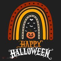 Happy Halloween Rainbow Pumpkin Beanie thumb 2