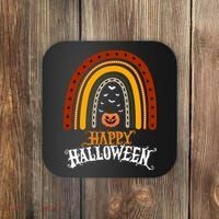 Happy Halloween Rainbow Pumpkin Coaster thumb 0