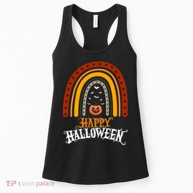 Happy Halloween Rainbow Pumpkin Women's Tank Top