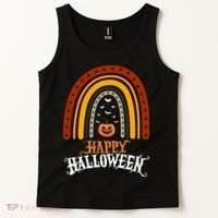 Happy Halloween Rainbow Pumpkin Tank Top thumb 2