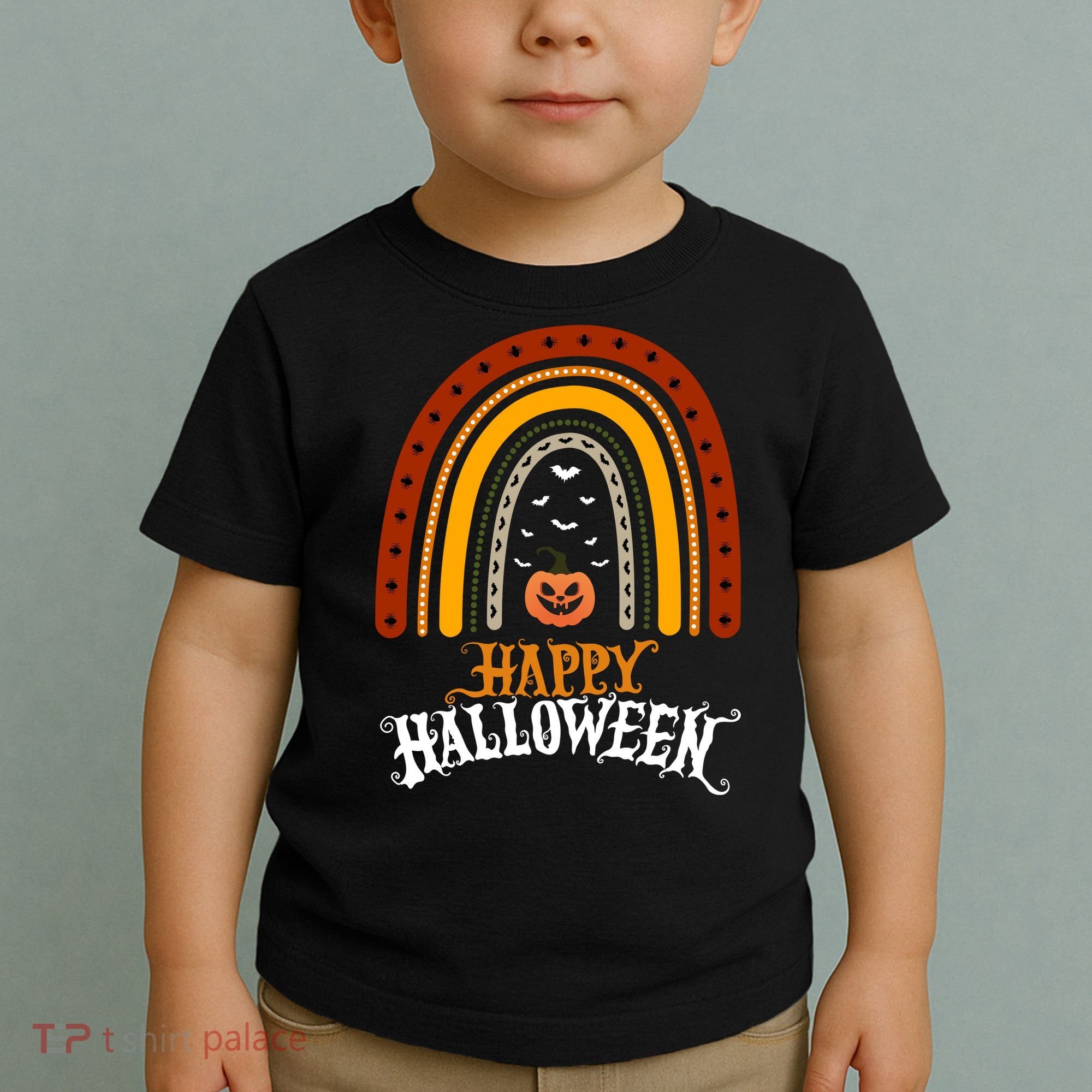 Happy Halloween Rainbow Pumpkin Toddler T-Shirt