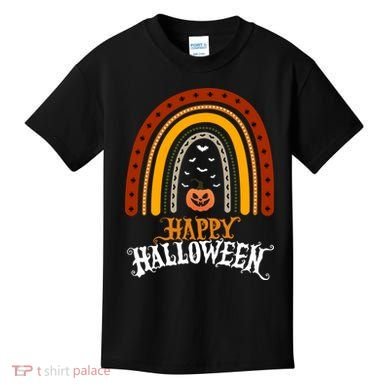 Happy Halloween Rainbow Pumpkin Kids T-Shirt
