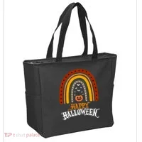 Happy Halloween Rainbow Pumpkin Tote Bag thumb 2