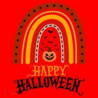 Happy Halloween Rainbow Pumpkin Santa Hat thumb 1