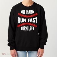 Hit Hard Run Fast Turn Left For A Baseball Player Women's Sweatshirt thumb 0