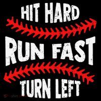 Hit Hard Run Fast Turn Left For A Baseball Player Mousepad thumb 1