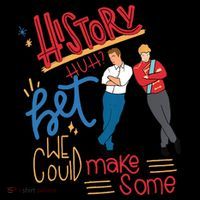 History Huh? Red White And Royal Blue Funny Saying Stripe Pom Pom Beanie thumb 2