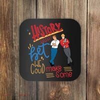 History Huh? Red White And Royal Blue Funny Saying Coaster thumb 0