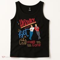 History Huh? Red White And Royal Blue Funny Saying Tank Top thumb 2