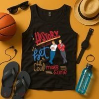 History Huh? Red White And Royal Blue Funny Saying Tank Top thumb 4