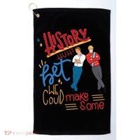 History Huh? Red White And Royal Blue Funny Saying Golf Towel thumb 0
