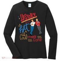 History Huh? Red White And Royal Blue Funny Saying Women's Long Sleeve Shirt thumb 0