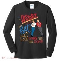 History Huh? Red White And Royal Blue Funny Saying Kids Long Sleeve Shirt thumb 0