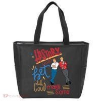History Huh? Red White And Royal Blue Funny Saying Tote Bag thumb 0