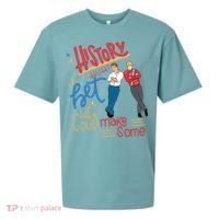 History Huh? Red White And Royal Blue Funny Saying Sueded Cloud Jersey T-Shirt thumb 0