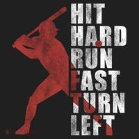 Hit Hard Run Fast Turn Left Funny Baseball Player Cute Gift Women's Sweatshirt thumb 2