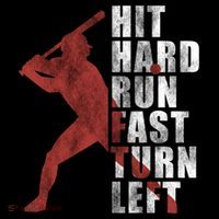 Hit Hard Run Fast Turn Left Funny Baseball Player Cute Gift Women's Hoodie thumb 2