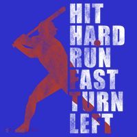 Hit Hard Run Fast Turn Left Funny Baseball Player Cute Gift Hoodie thumb 7