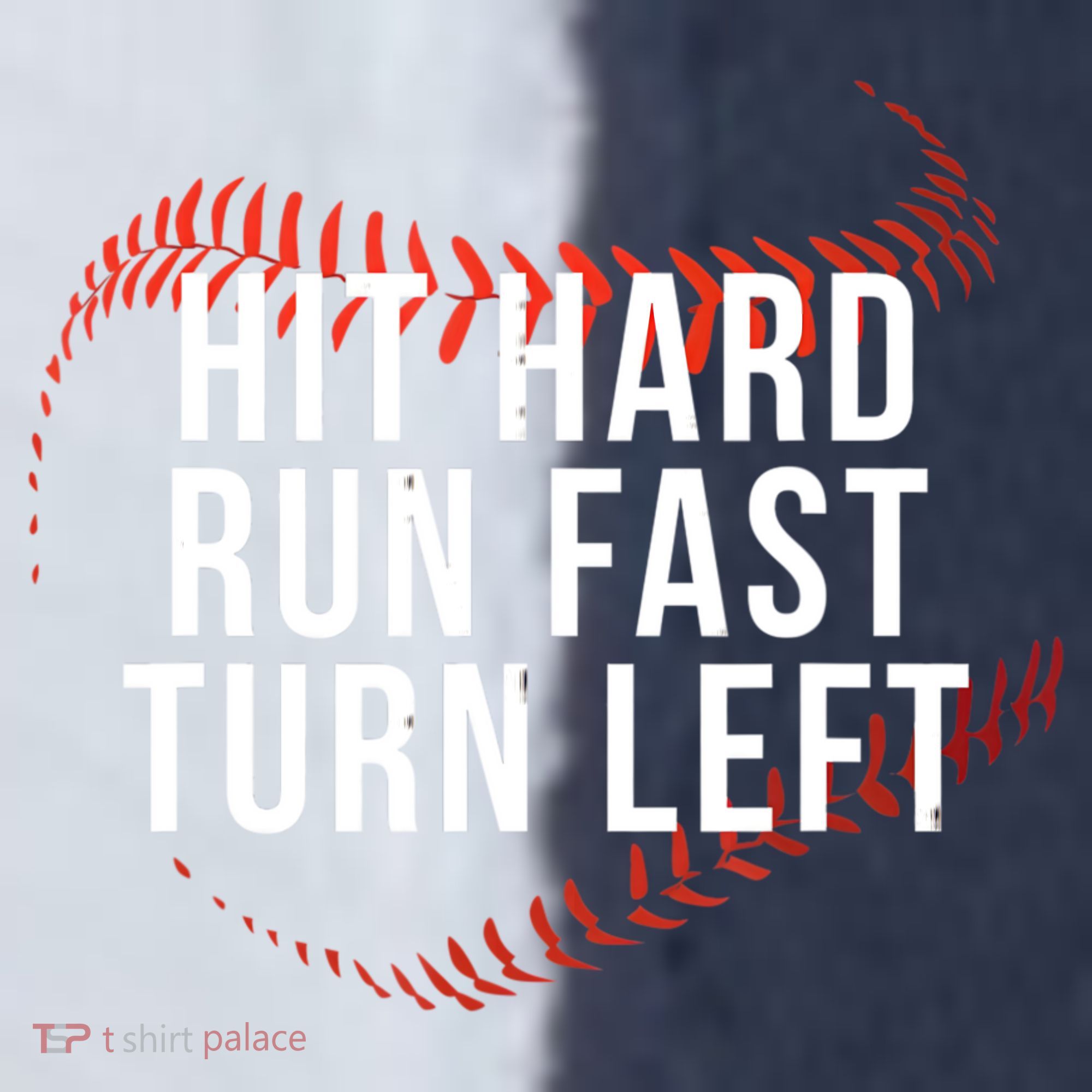 Hit Hard Run Fast Turn Left Funny Baseball Sport-Tek Competitor United Soccer Jersey