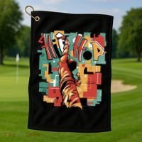 Hip Hop Retro Music Golf Towel thumb 1