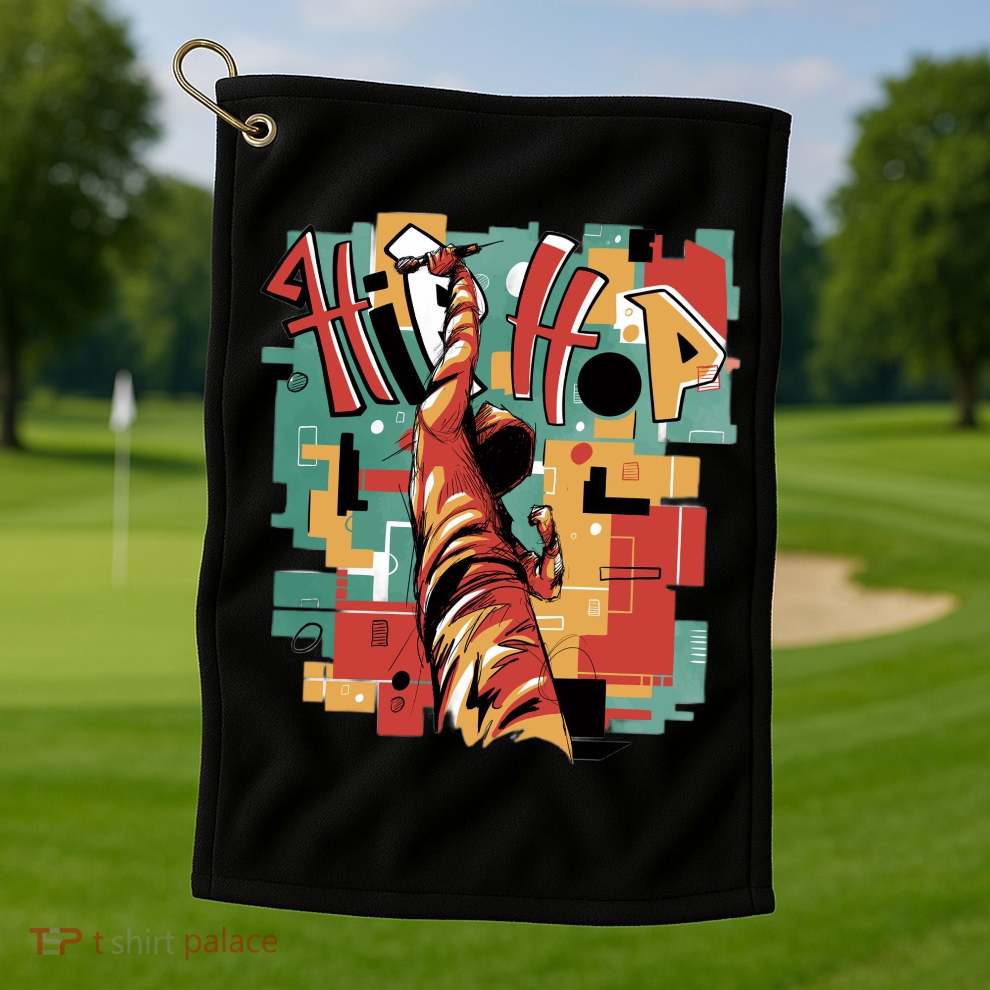 Hip Hop Retro Music Golf Towel
