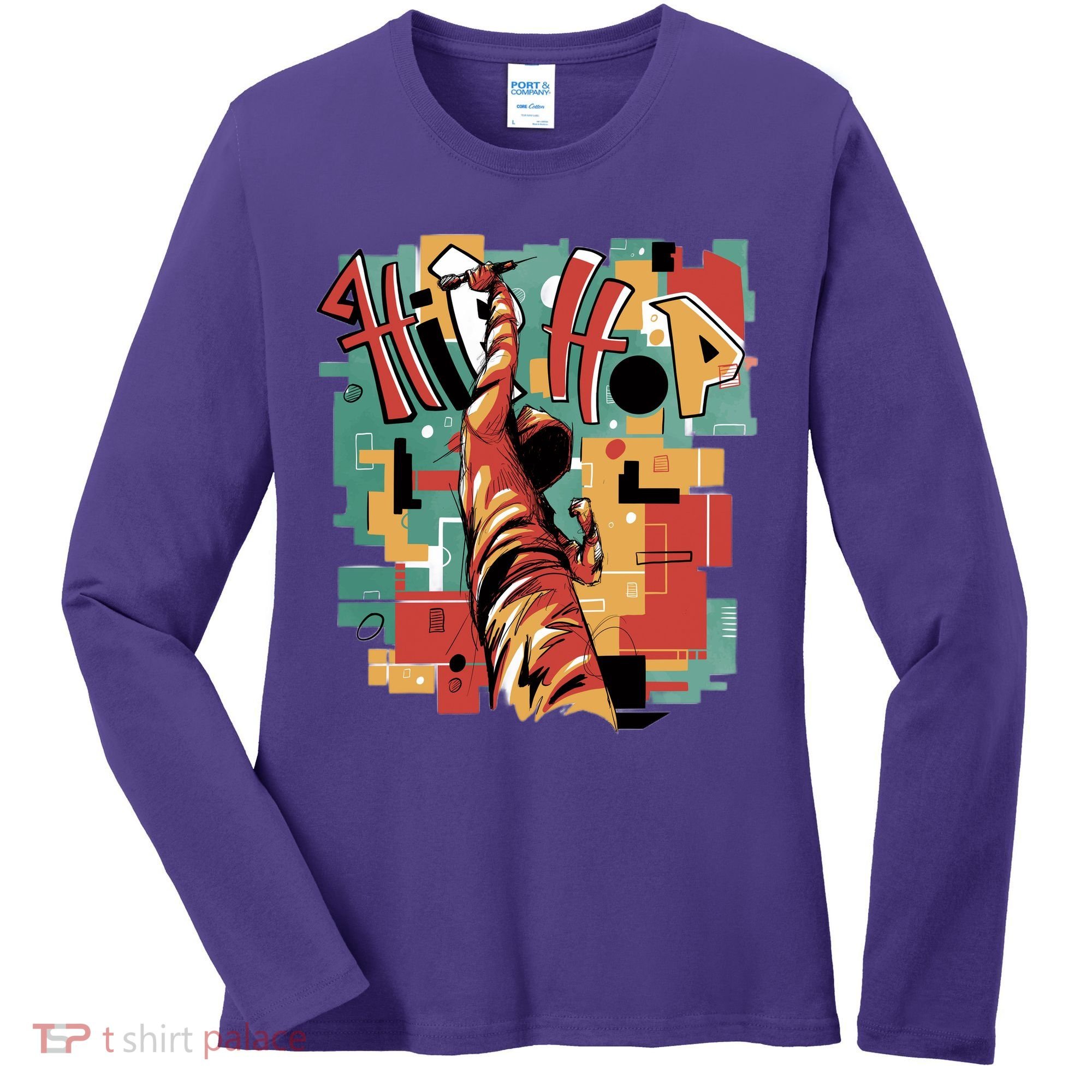 Hip Hop Retro Music Women's Long Sleeve Shirt