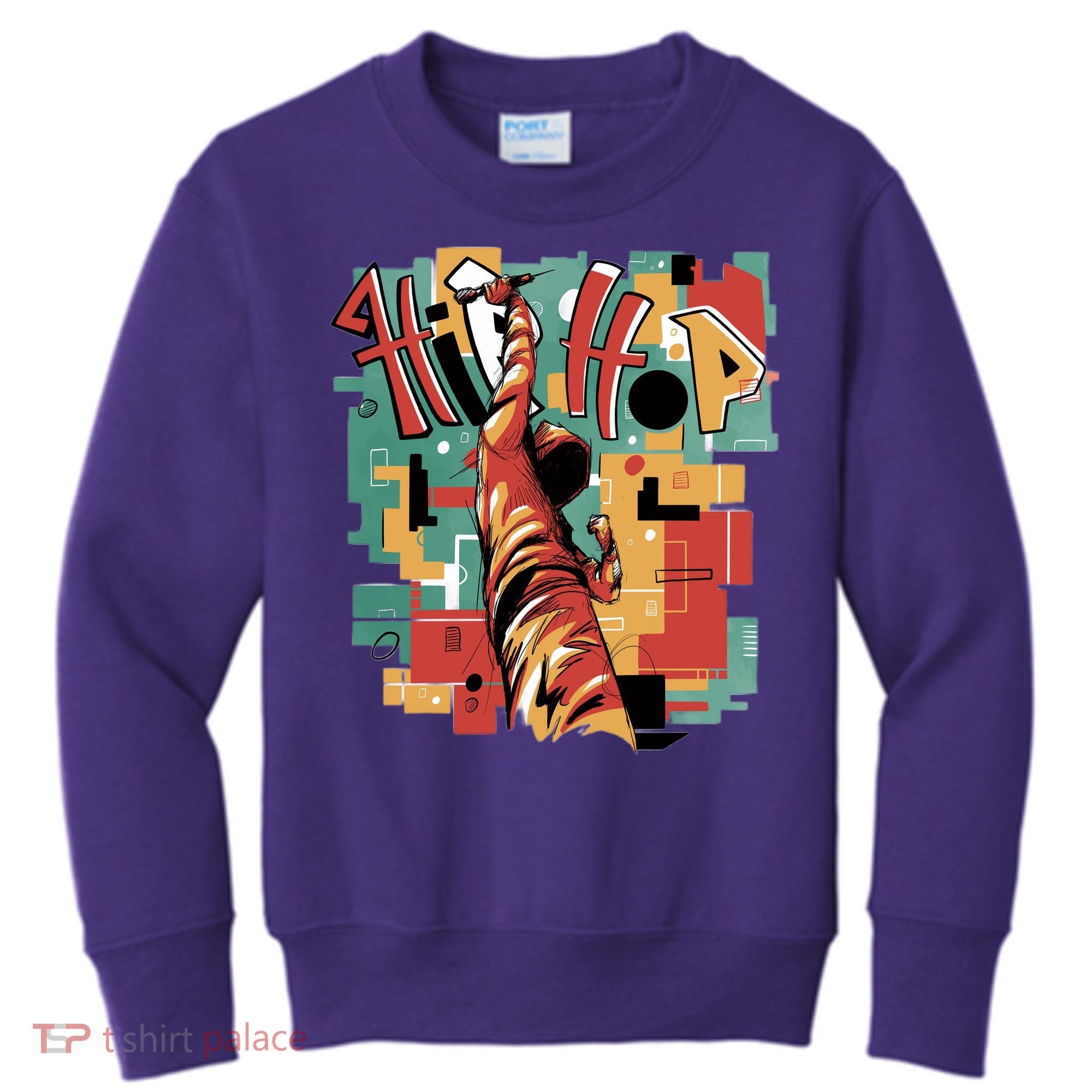 Hip Hop Retro Music Kids Sweatshirt