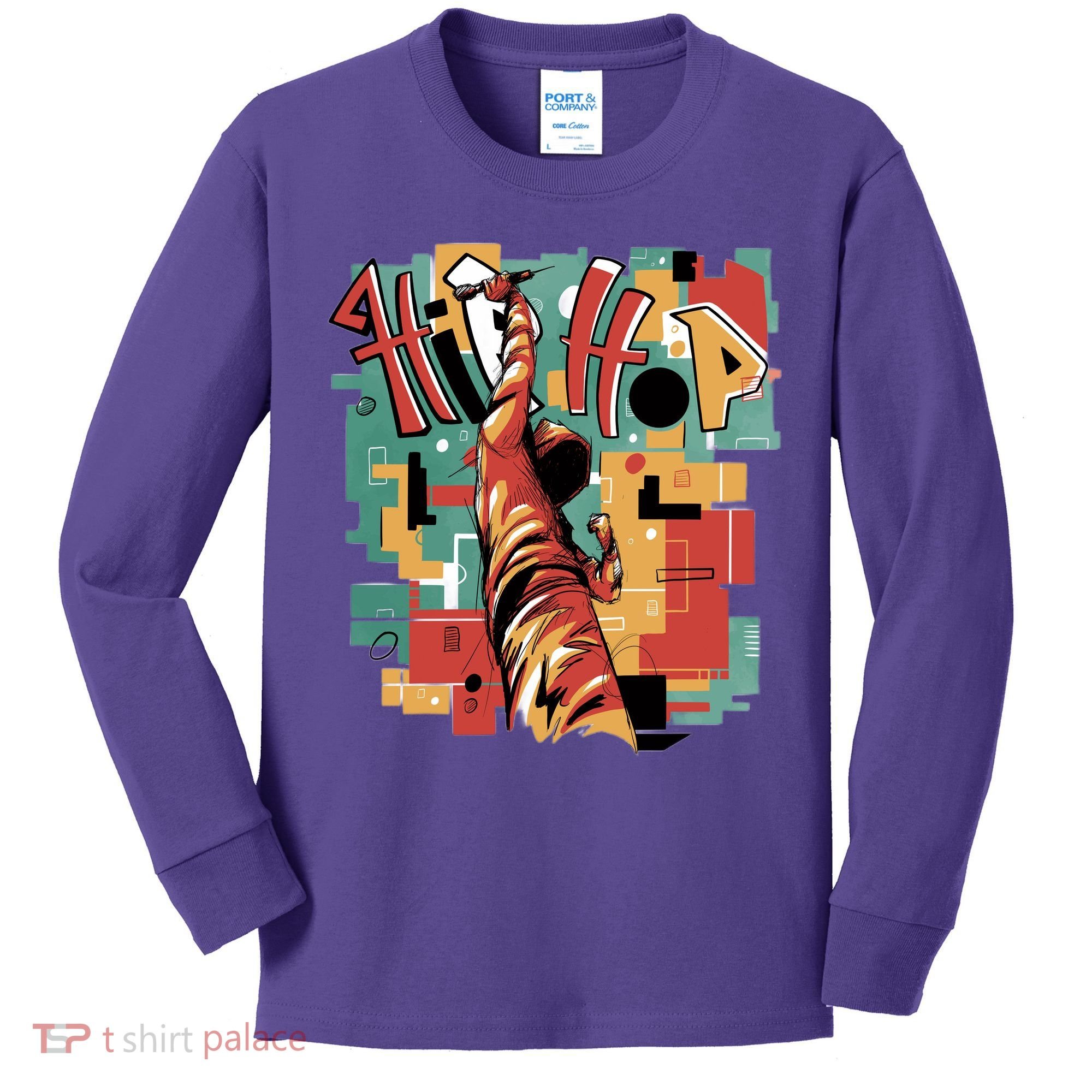 Hip Hop Retro Music Kids Long Sleeve Shirt