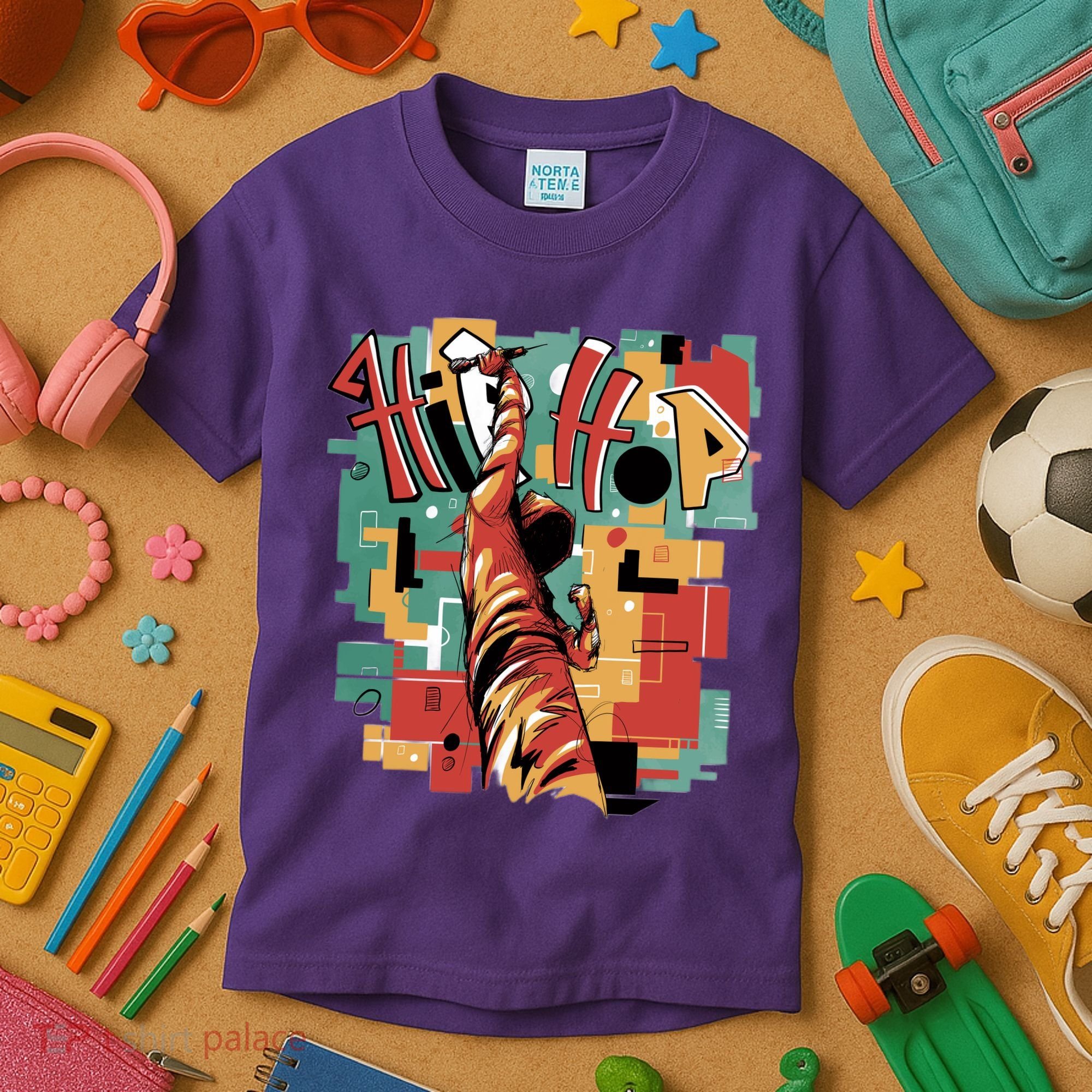Hip Hop Retro Music Kids T-Shirt