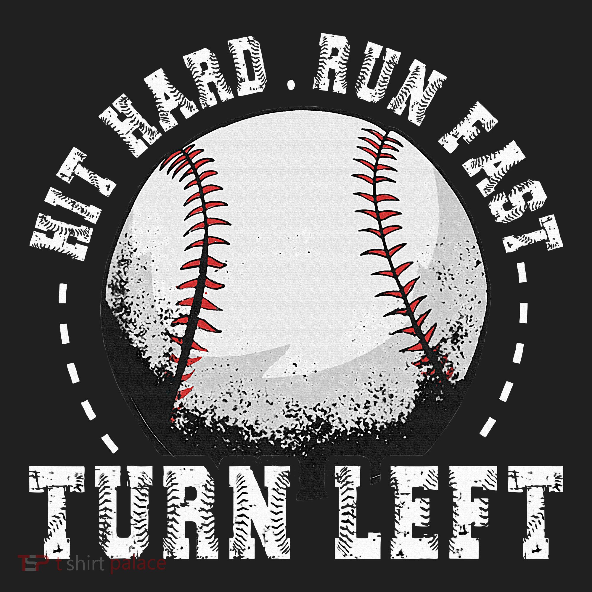 Hit Hard Run Fast Turn Left Baseball Player Beanie
