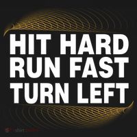 Hit Hard Run Fast Turn Left Players Cool Gift Backpack thumb 2