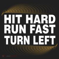 Hit Hard Run Fast Turn Left Players Cool Gift Beanie thumb 2