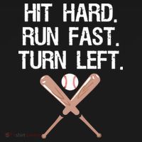 Hit Hard Run Fast Turn Left Baseball Softball Fan Apron thumb 3